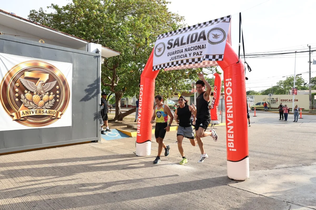 Guardia Nacional celebra su 7º aniversario con carrera que reunió a más de mil 500 participantes en Tabasco